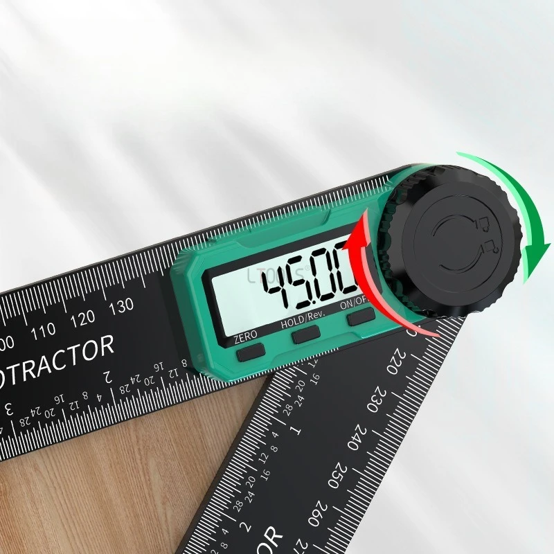 

2 in 1 Digital Angle Gauge High-precision 0-200MM Measurement 360° Special Protractor Woodworking Multifunctional Measuring Tool