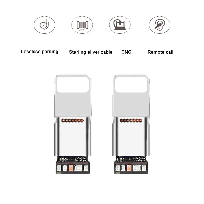 New HiFi Adapter 2.5mm 3.5mm 4.4mm Audio cable for i Phone14 11/12/13 pro X XS XR Aux decoding 99.999%Sterling silver cable