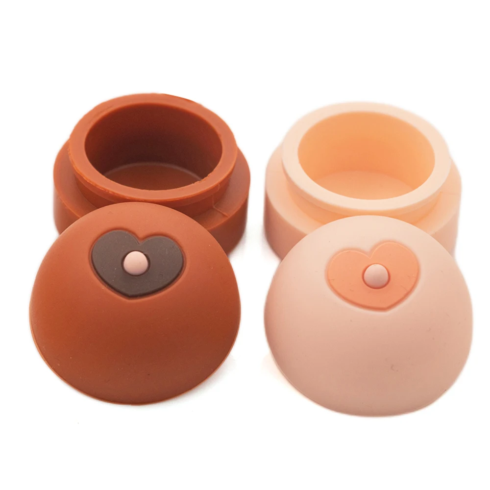 Silicone Container Wax Jar Box Love Style for Oil Box Easy To Hold and Carry