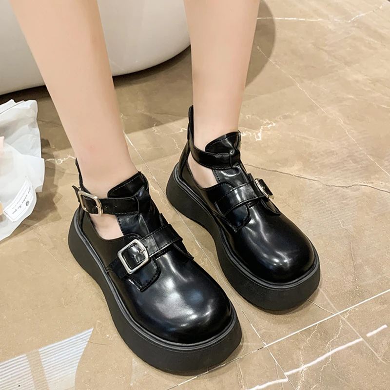 2022 New Brand Lolita Mary Janes Women Shoes Autumn Sandals Fashion Flats Platform Oxford Shoes Casual Ladies Dress Cozy Zapatos