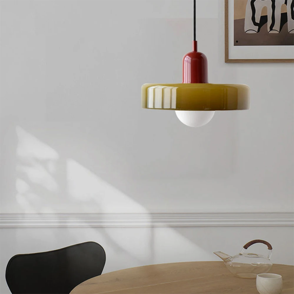 Makaron Glass Pendant Lights Kitchen Restaurant Hanging Lamp Ceiling Chandeliers Colorful Modern Nordic Decoration AC 90-260V