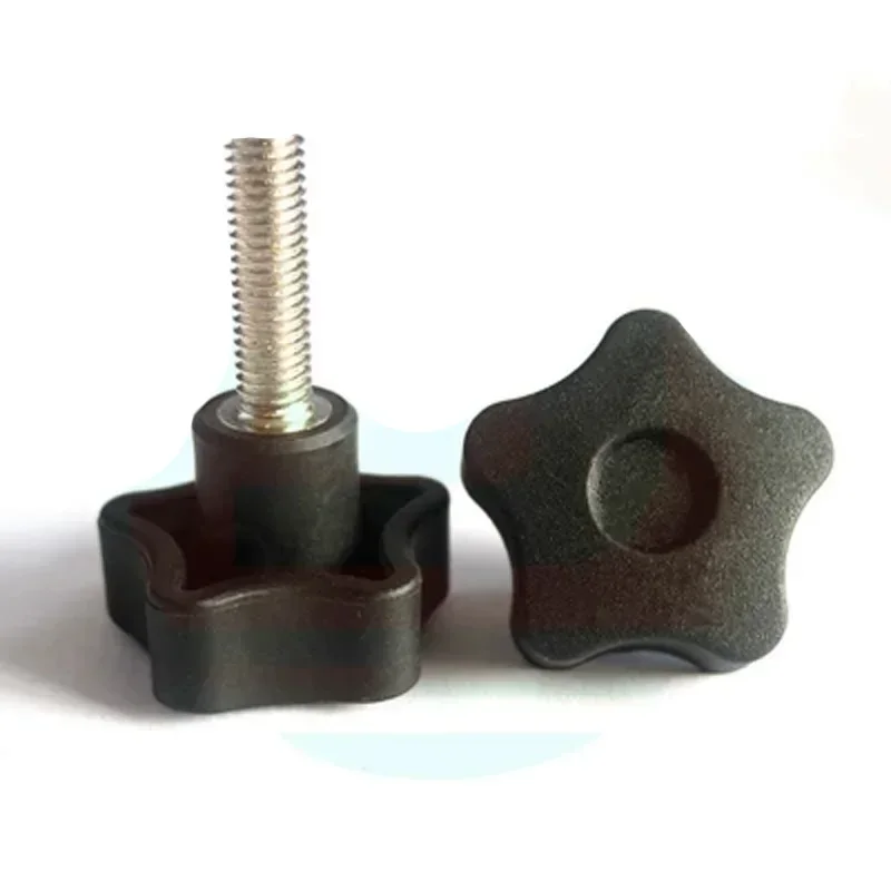 

RWHKtKsj 3Pcs M6 Stainless Steel Five stars Plastic head handle Pentagonal Knob Torx T&TX Plum blossom Hand screw bolt 10mm-30mm