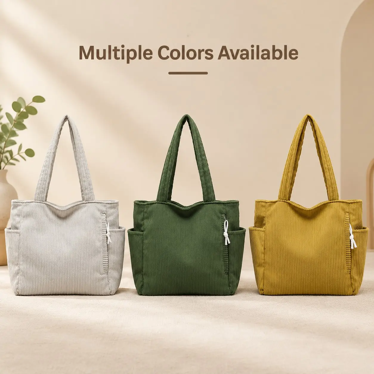 Fleece Handbag for Women, Large Capacity Retro Fashion Shoulder Bag, Casual Commute Tote Bag