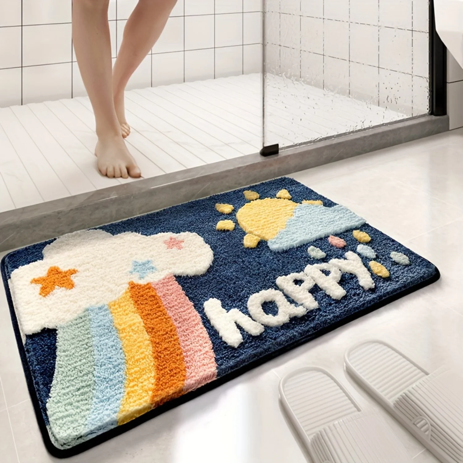 1pc, Absorbent Floor Mat Toilet Doorway  Bedroom Dining Room Bathroom Step Floor Mat Cute Non-slip Mat  Carpet Door Mat Entrance