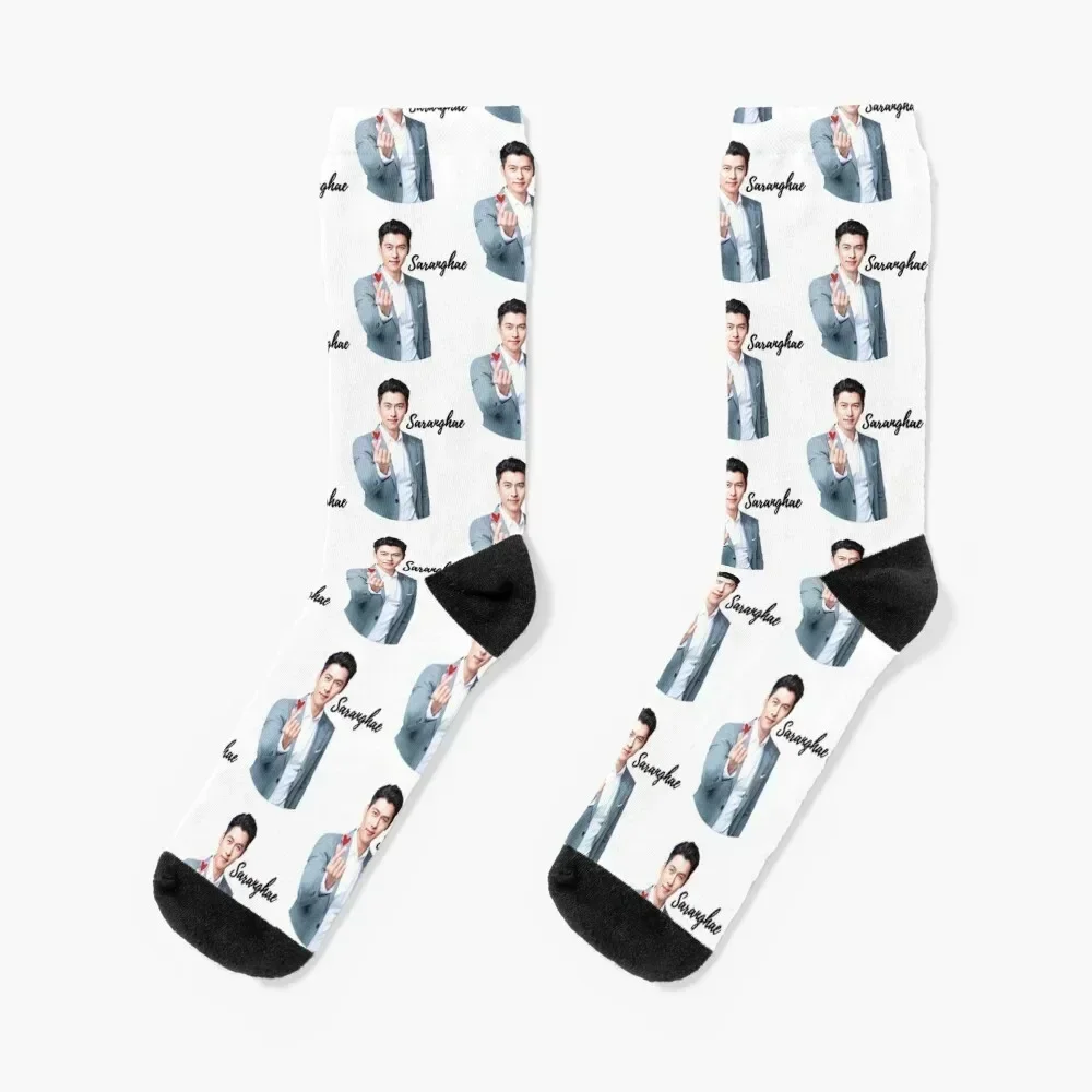 

Hyun Bin Saranghae T-Shirthyun bin saranghae korean actor Socks FASHION cartoon anti-slip Ladies Socks Men's