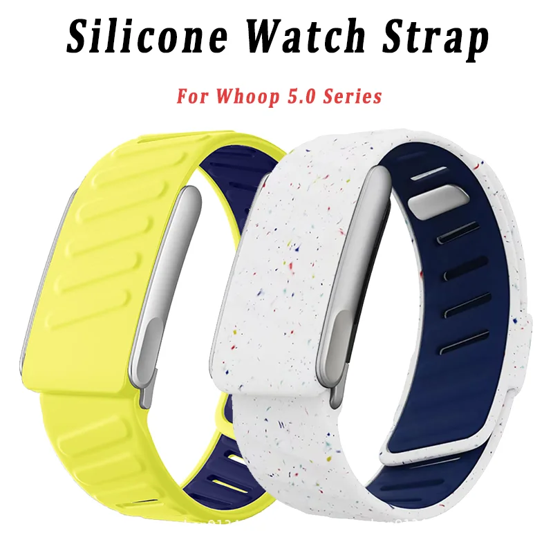 Neuestes geeignetes Silikon-Sportarmband für Whoop 5.0 MG PEAK/LIFE mit U-förmigem Titan-Metallrahmen MG Ersatz-Armband