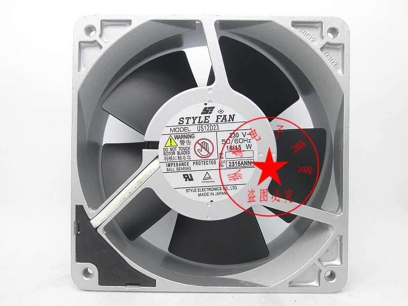 

STYLE FAN US12D23 AC 230V 16/15W 120x120x38mm Server Cooling Fan