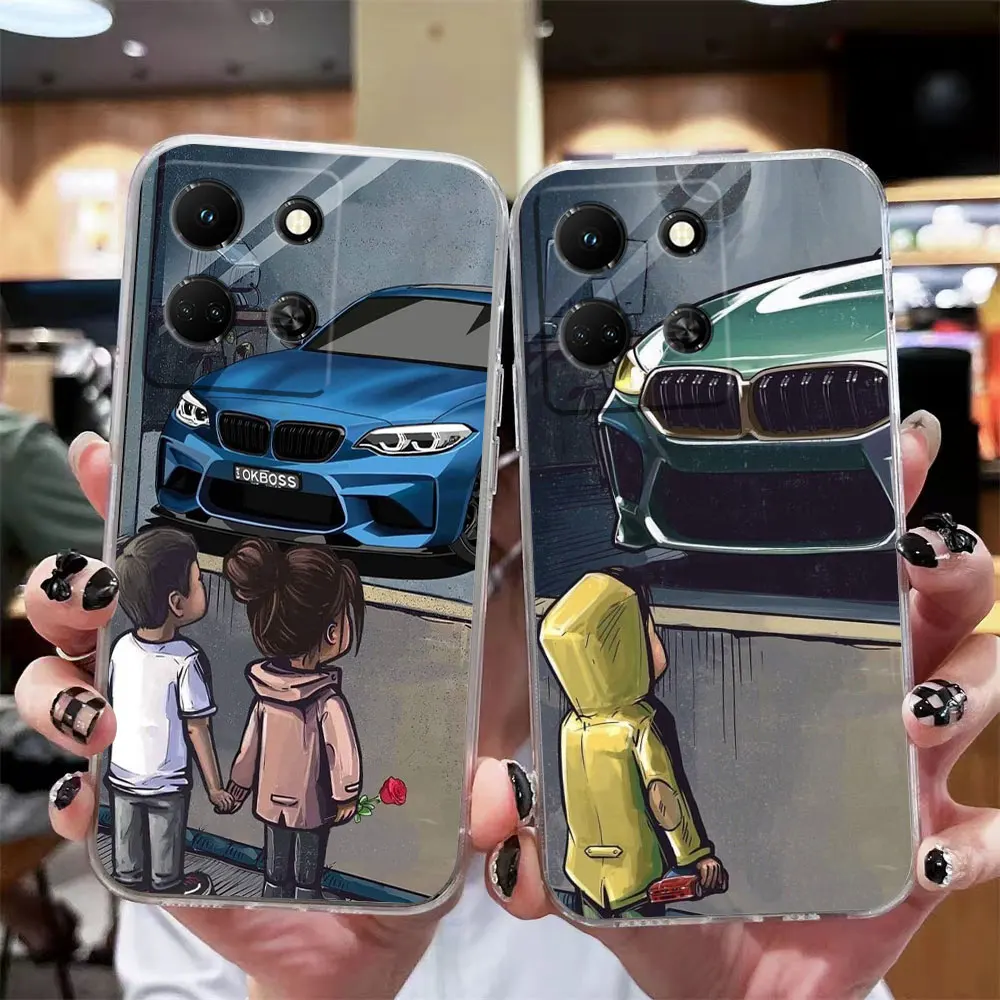 Clear Case For Infinix NOTE 10 11 12 30 30i SMART 5 6 7 ZERO CAMON 19 20 PRO Case Funda Coque Shell Boy See Sports Car Jdm Drift