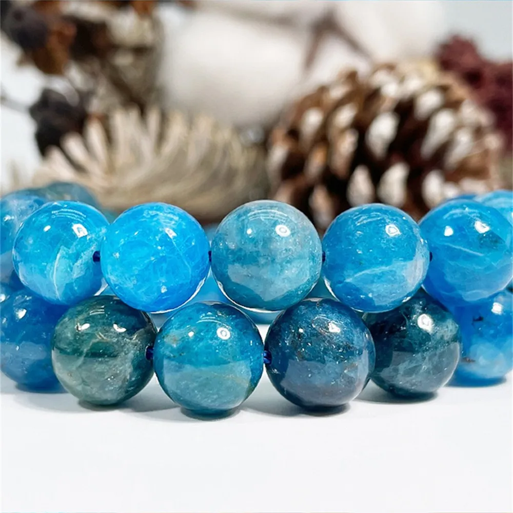 

Natural Stone Apatite Crystal Jade Round Loose Beads 4-10mm for Jewelry Making DIY Women's Earring Bracelet Keychain Links Crimp