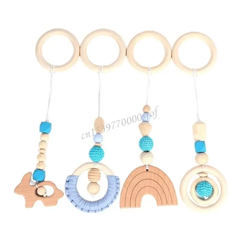 4 قطعة/المجموعة الطفل الحسية للعب الصالة الرياضية الإطار النشاط معلقة المعلقات اللياقة البدنية رف زينة عربة الحلي J60B