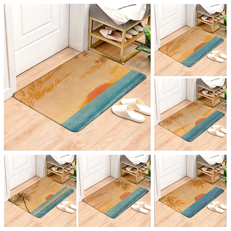 House entrance carpet Home door mat Living Room Bath Foot bathroom non-slip water absorption rugs nordic boho morandi abstract