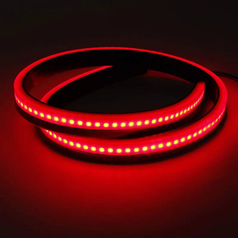 1Pcs Car Styling Trunk Tail Brake Light High Mount Additional Stop Rear Tail LED Strip Running Turn Signal Accessories For Auto