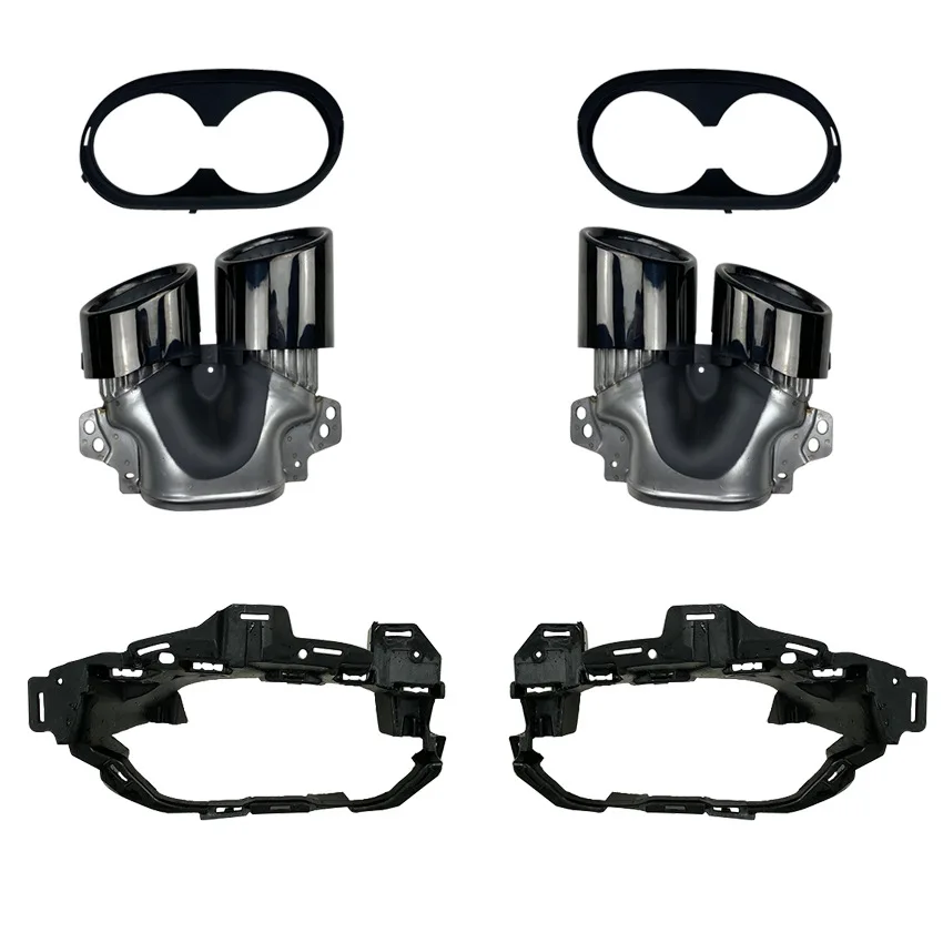 Achterbumper Turbo Uitlaat Uitlaat Tips Pijp Uitgangen Voor Mercedes Benz Glb X247 GLB220 250 GLB35 GLB45 Amg Inbouwen 2020 +