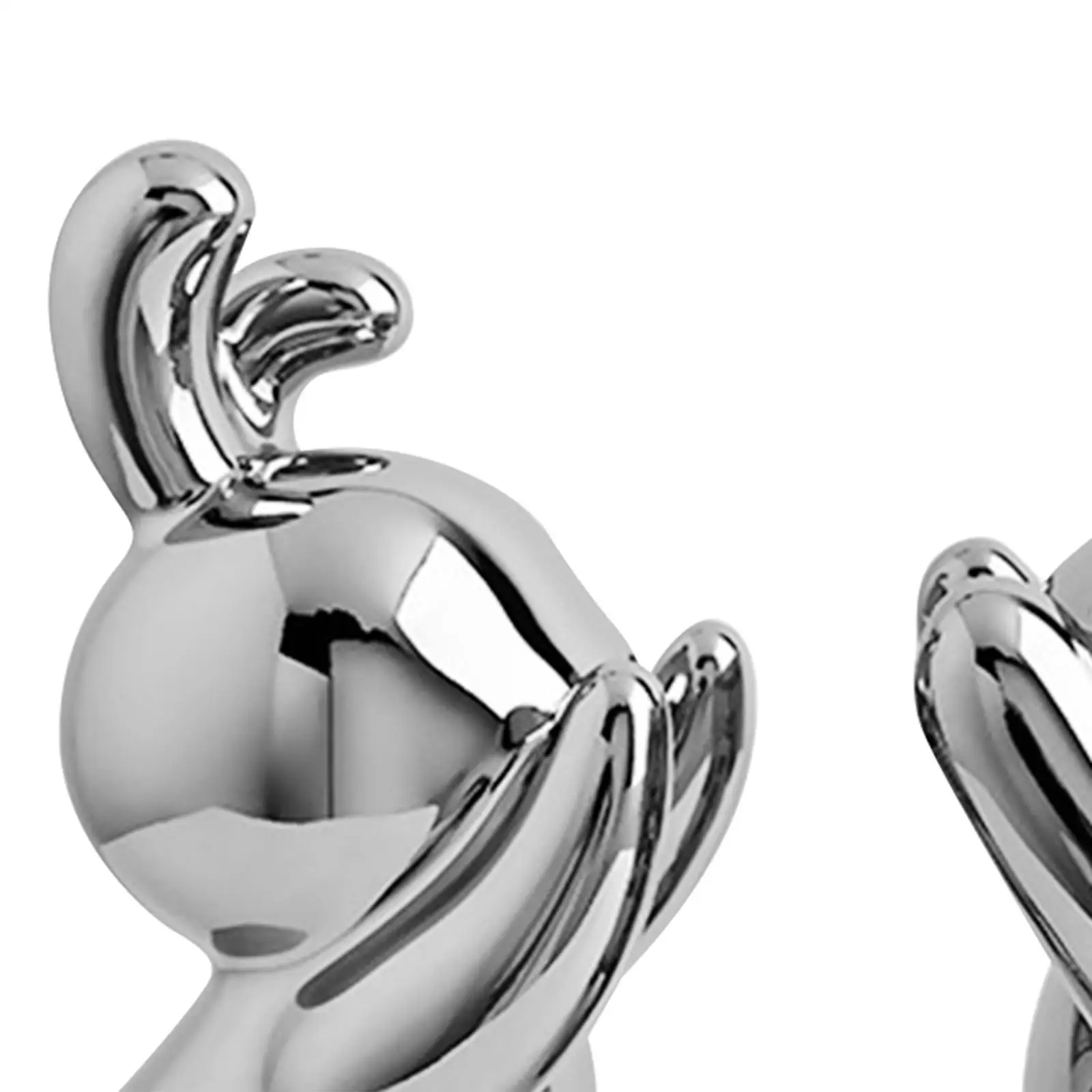 Rabbit Bookends Book Ends to Hold Books Ceramic Modern Home Decor Bunny Book Stoppers,Decorative Bookends for Shelves Office