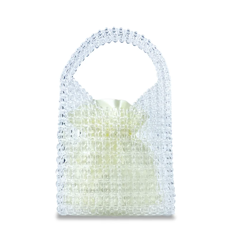 

Новый корейский нишевый дизайн, маленькая свежая прозрачная сумка ручной работы с бисером, тайская сумка для отдыха на Бали