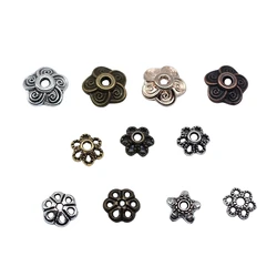 100pcs Flower Torus Shape Alloy Beads Caps Jewelry Findings Spacer Beads For Jewelry Making Charms Necklace Bracelets