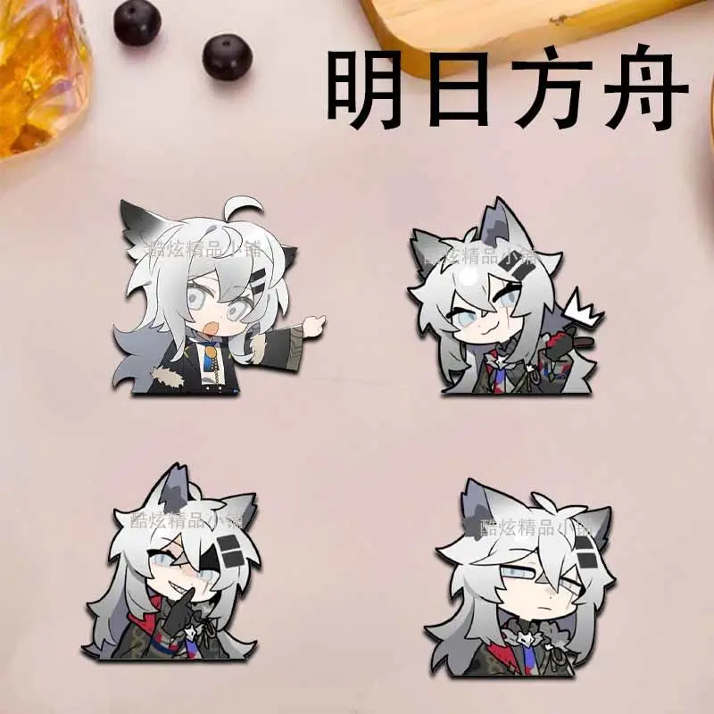 4PC New Anime Arknights Lappland Lapel Badges Clothes Jewelry Collar Brooches Accessories Gifts For Friend