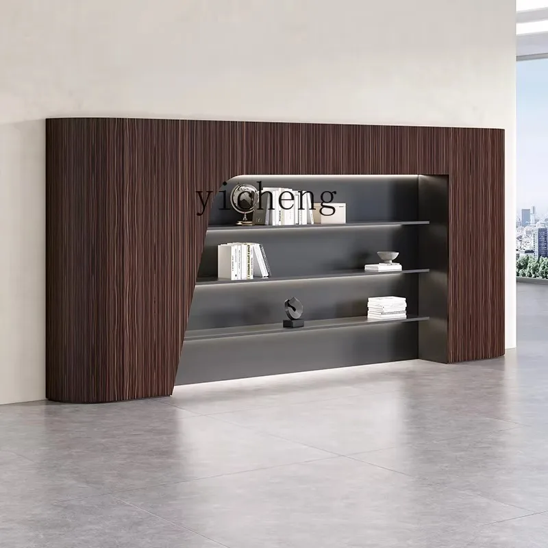 File Cabinet High-end Boss Bookcase File Storage Office Background CabinetD18