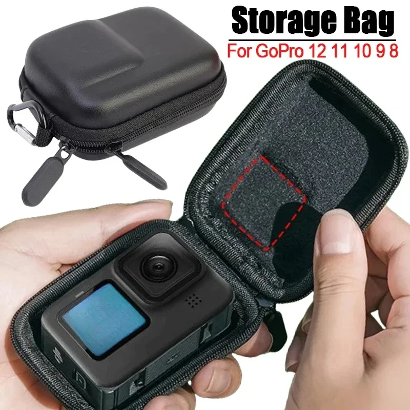 Para GoPro Hero 8/9/10/11/12 cámaras deportivas Mini bolsa de protección de almacenamiento funda protectora de vídeo antipérdida bolsas de