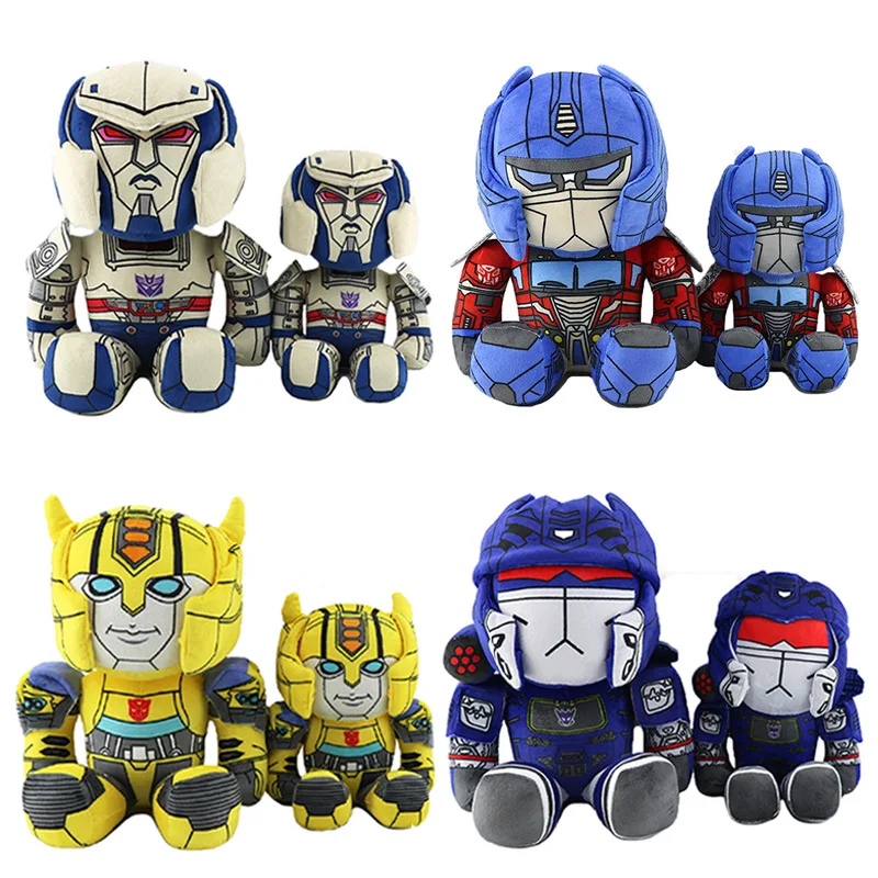 

20/28cm Transformation Cartoon Doll Bumblebee Optimus Prime Plush Toy Robot Peripheral Doll Birthday Companion Gift for Kids