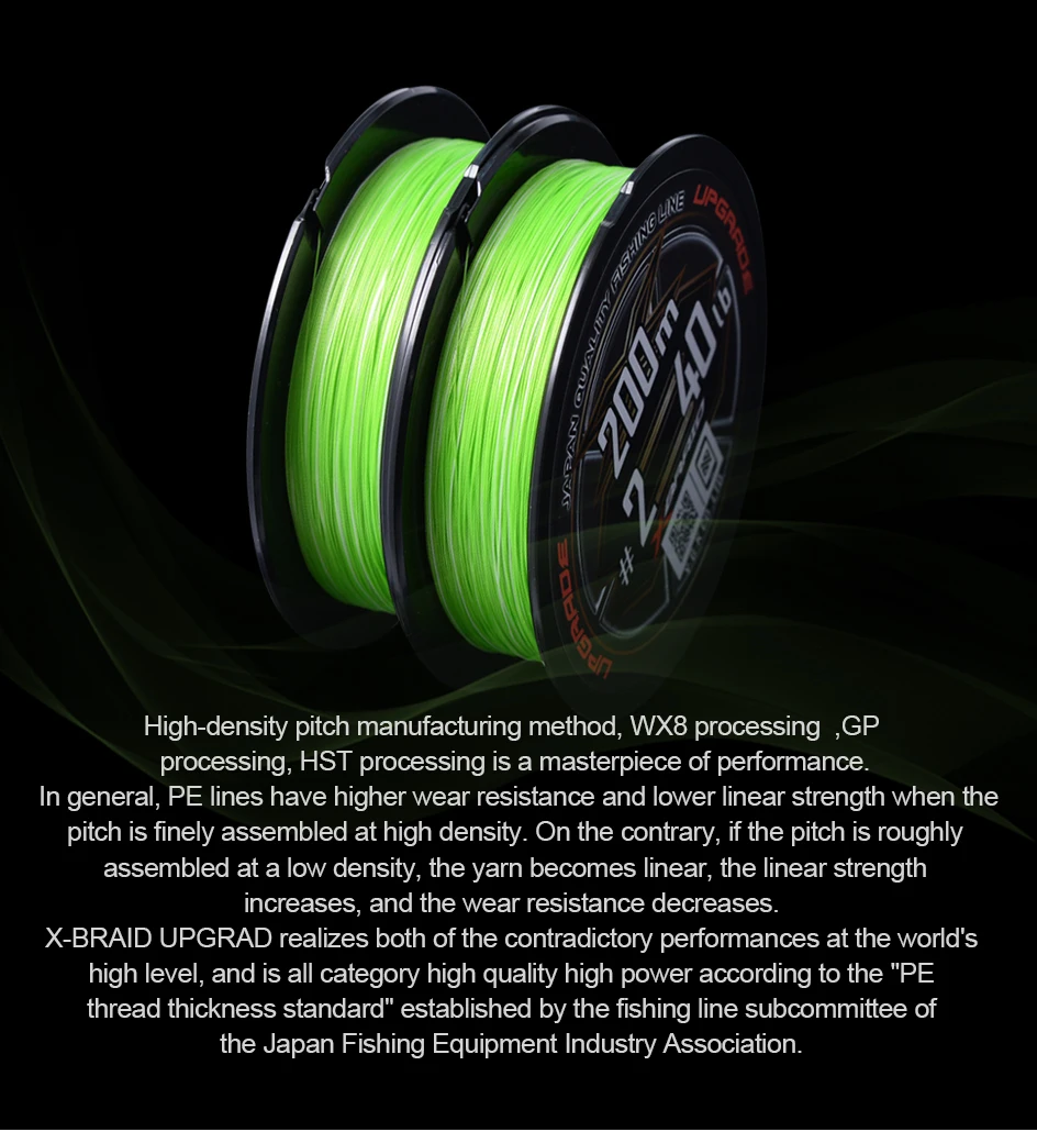 Original YGK X BRAID UPGRADE X8 PE Fishing Line 8 Braided Japan Quality PE Line #0.6-#4 14LB 16LB 22LB 25LB 30LB 40LB 50LB
