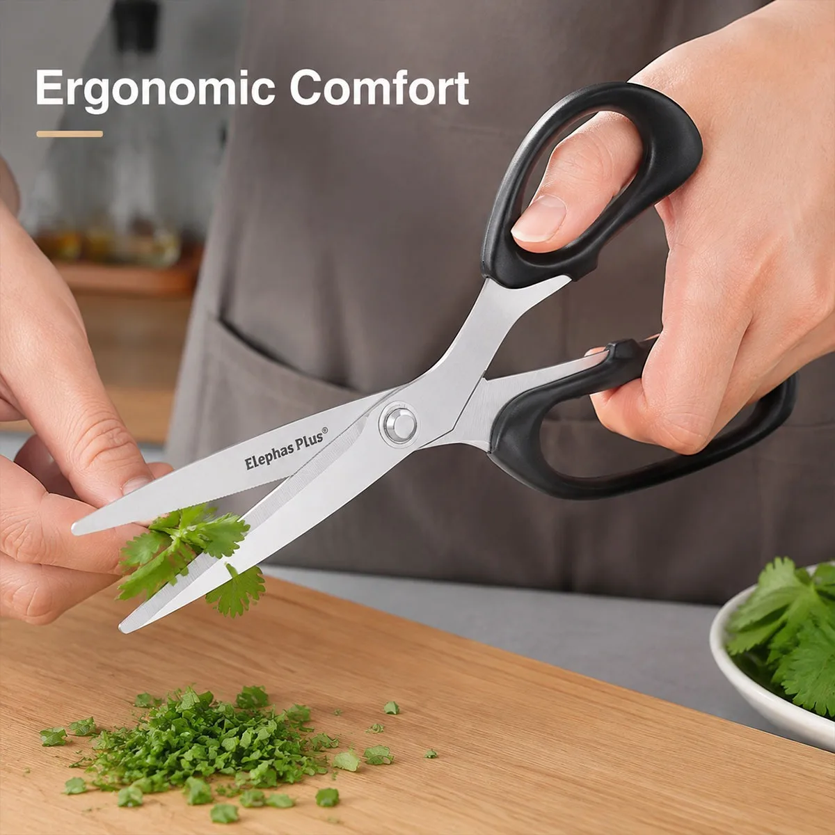 1pc Black Gray Stainless Steel Barbecue Scissors Steak Kitchen Scissors Manufacturer Kitchen Tools Household Scissors