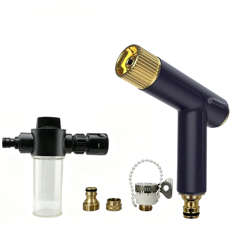 Latest High Pressure Water Gun Car Washing Garden Watering Hose Nozzle Sprinkler Foam Jug Water Faucet Joint Quick Connector ﻿