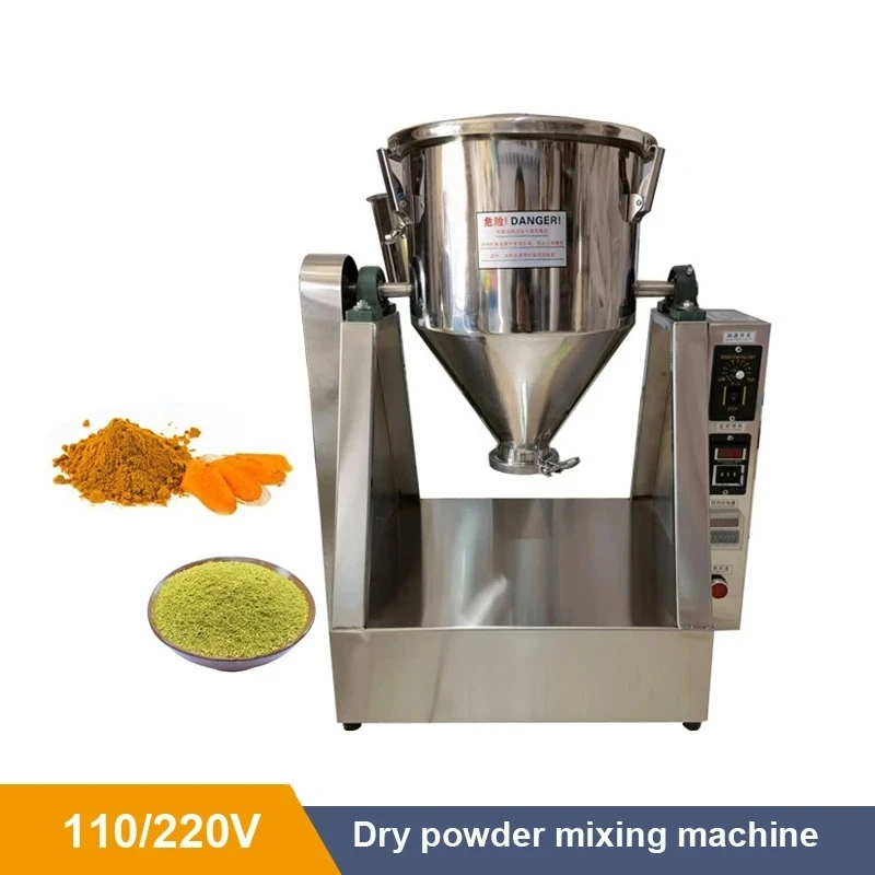 Mezcladora de Polvo Seco Comercial de 110/220 V, 3 kg, 5 kg, para Alimentos, Condimentos, Polvos Gourmet, Productos Farmacéuticos, Mezcladora de Gránulos