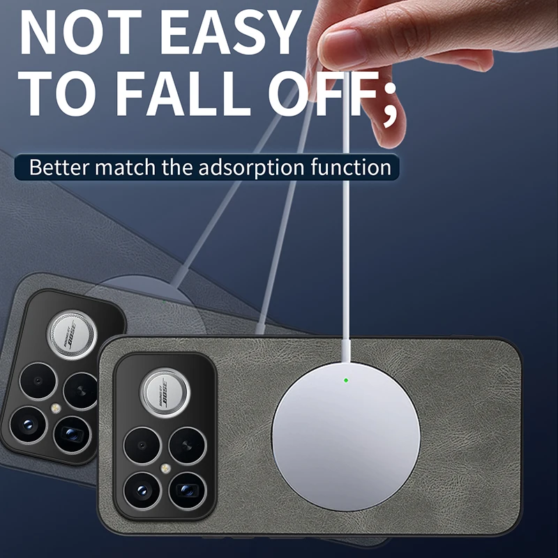 

Для Xiaomi Poco F8 Ultra винтажный деловой чехол для телефона из овчины, кожаный магнитный чехол Poco F8 Pro, беспроводной чехол F7 F7 Pro