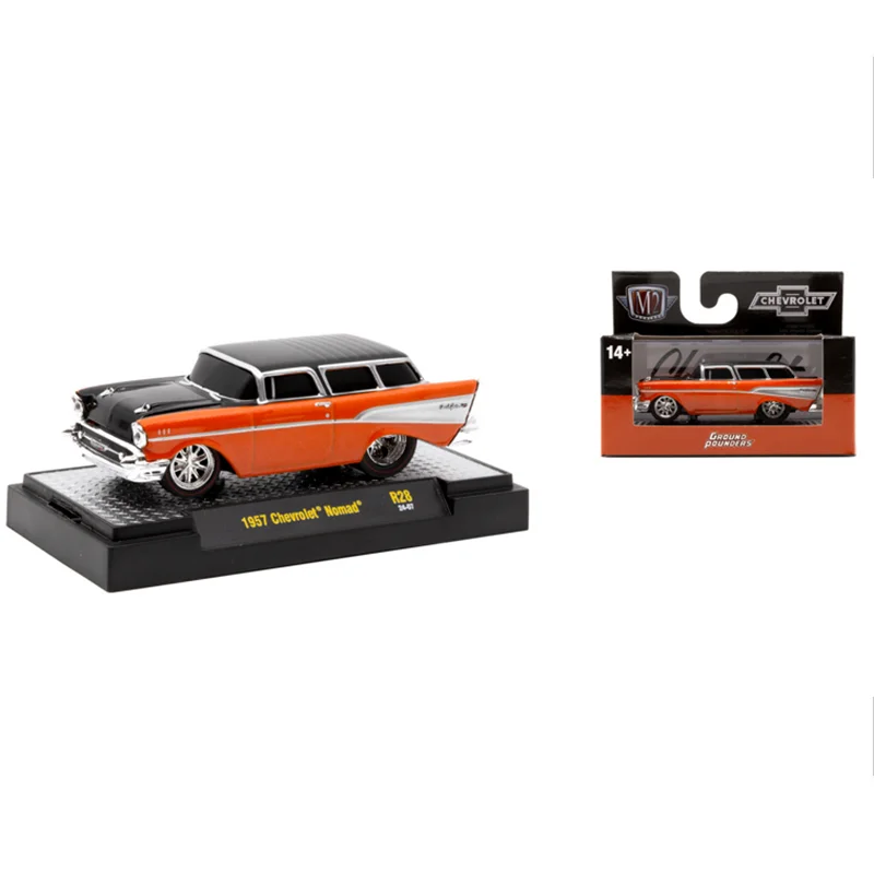 

M2 Machines 1:64 Scale Diecast Alloy 1957 Chevrolet Nomad Wagon Toys Cars Model Classics Adult Gift Souvenir Static Display