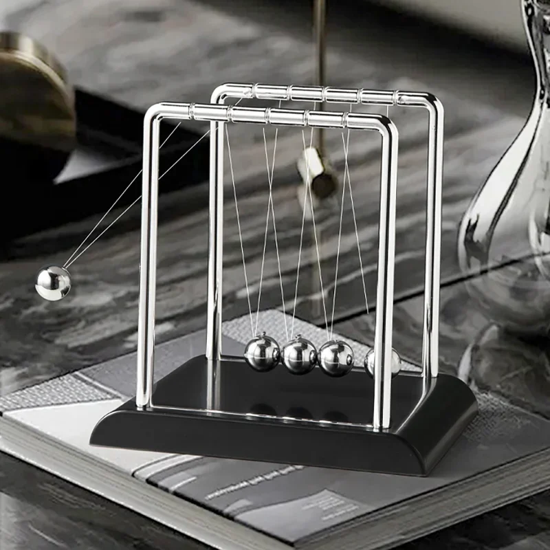 Newton's Cradle Balance Steel Ball Desk Toy Gift Gravity Pendulum Teaching Supplies Physics Science Metal Home Office Decoration