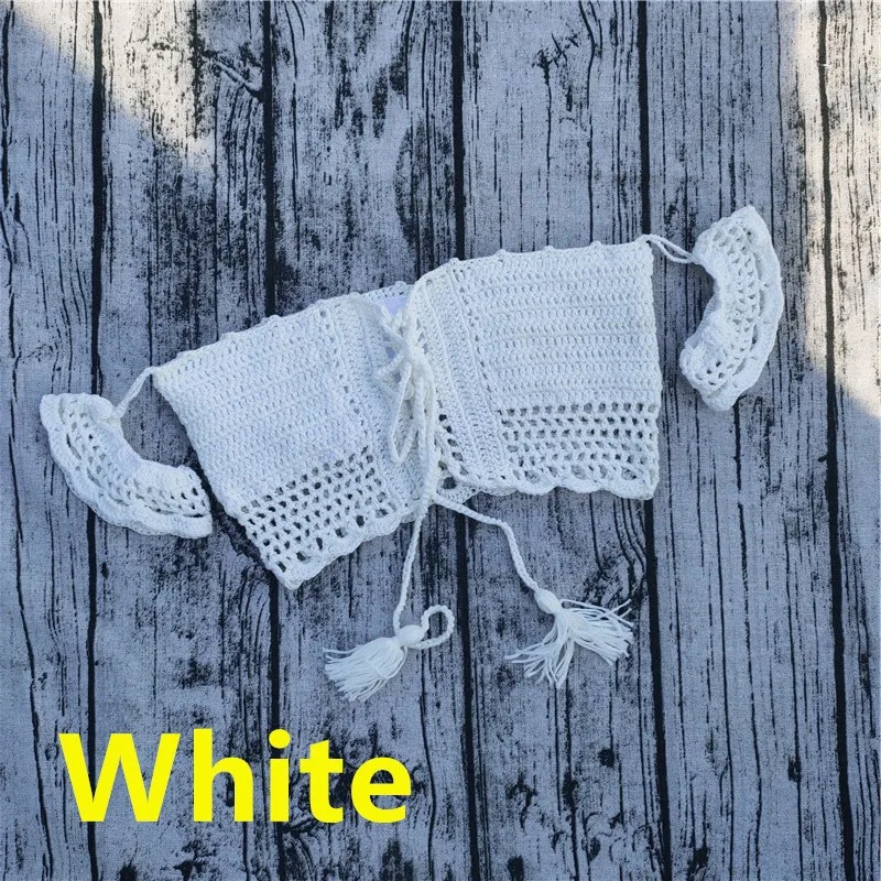 Best-selling Handmade Crochet Bikini in Europe and America, Bohemian Style, Beach Bikini, Front and Rear Swimsuit Tops