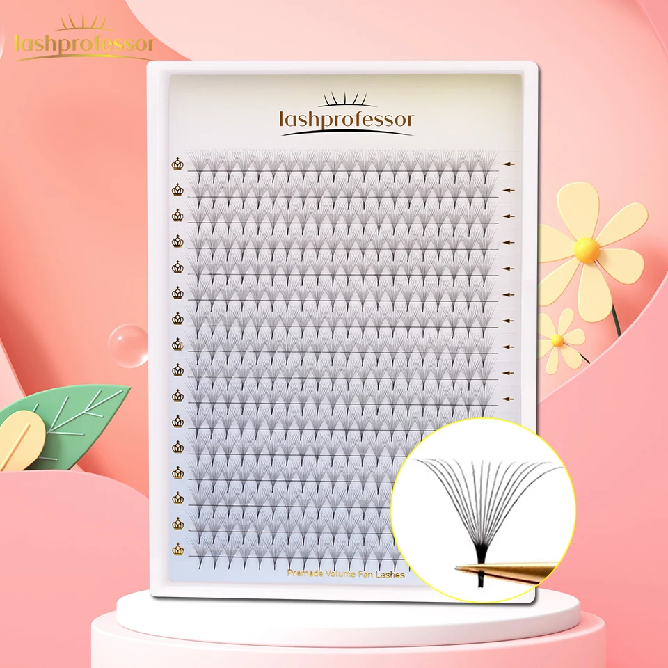 

LASHPROFESSOR 6D 8D 10D 14D Sharp Narrow Stem Premade Fans Lash Pointy Base Middle Stem Faux Mink Professional Eyelash Extension