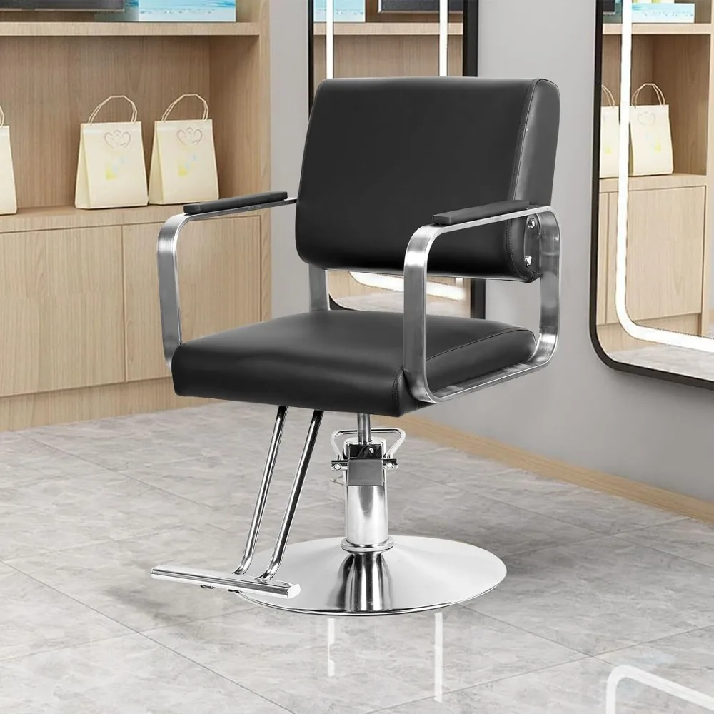 

Reclining salon chair, hydraulic, height adjustable, heavy-duty styling chair, suitable for hair stylist, salon use