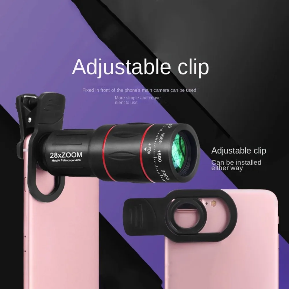Universal HD Optical Cell Phone Lens Telephoto Lens Monocular Monocular Zoom Cell Phone Lens Tripod 18x25 Mobile Phone Lenses