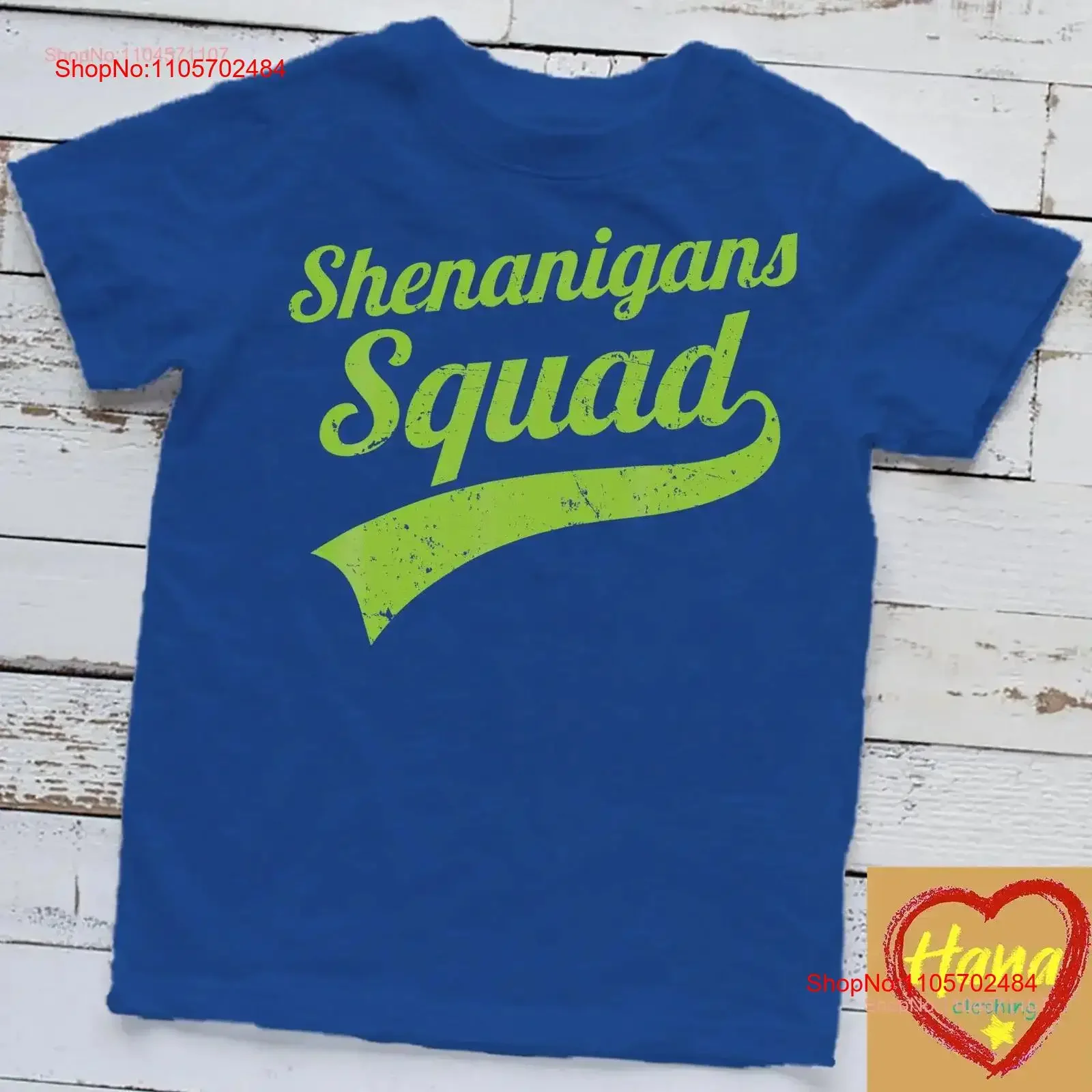 Matching Shenanigans St Patricks Day Squad T Shirt vintage Washed Slightly Casual Comfortable Unisex Soft Breathable graphic