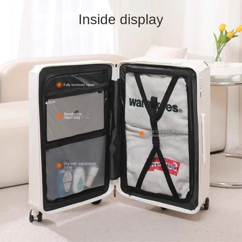 Super große Kapazität Koffer 24 "30" 36 Zoll Roll gepäck Trolley Fall USB Lade becher halter Reisetasche Passwort Koffer