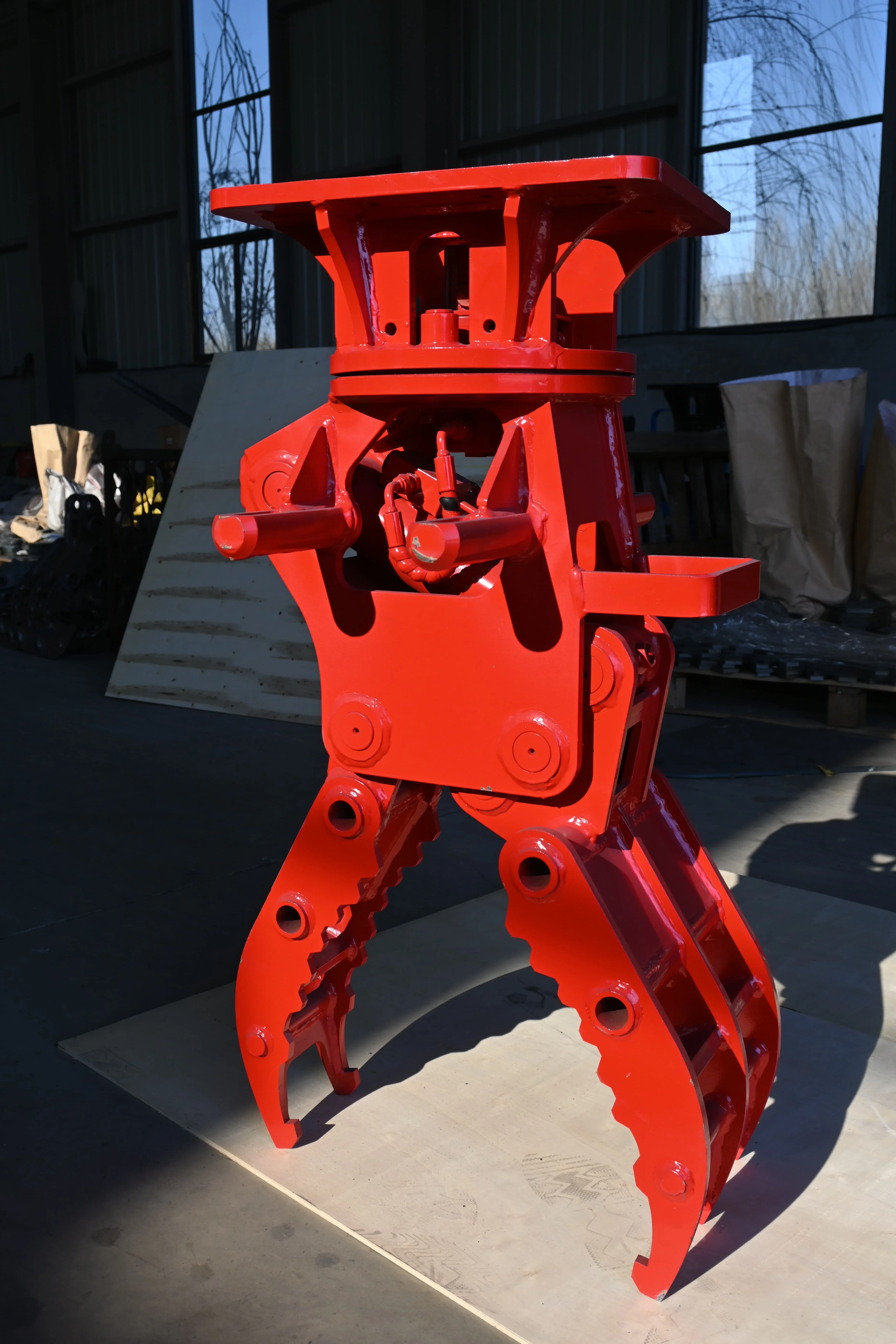 Hydraulic Grapple Saw Timber Claws Wood Cutting Tree Shear Wood Log Grapple Excavator Attachment
