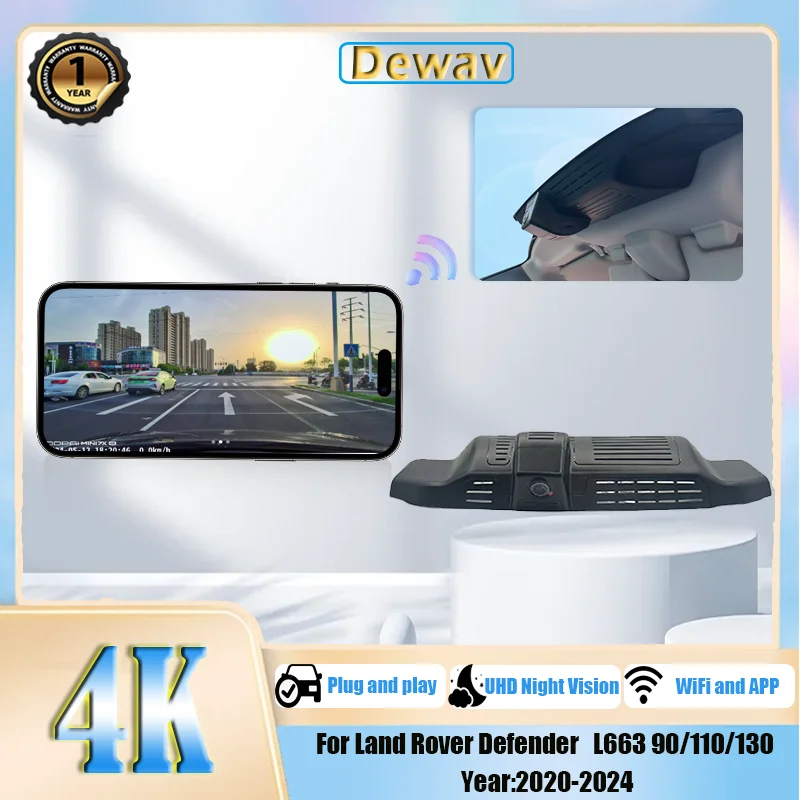 4K Camera Concealed Recorder For 2015-2017 Jaguar XE / 2013-2020 F-TYPE Display Plug-and-Play WIFI Connection 64GB Storage
