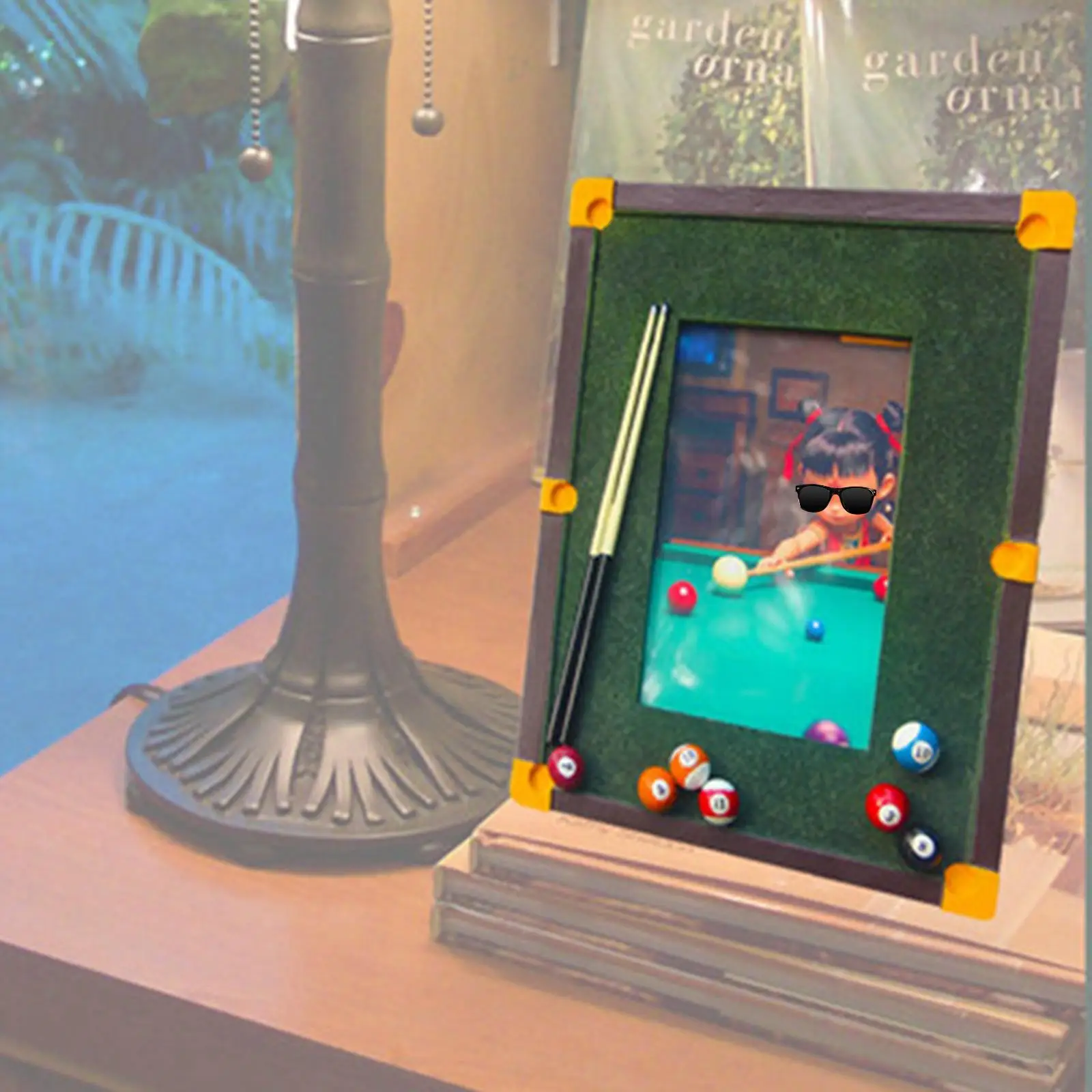 Billiard Photo Frame Display Case Picture Frame Holder for Home Table Coaches Office