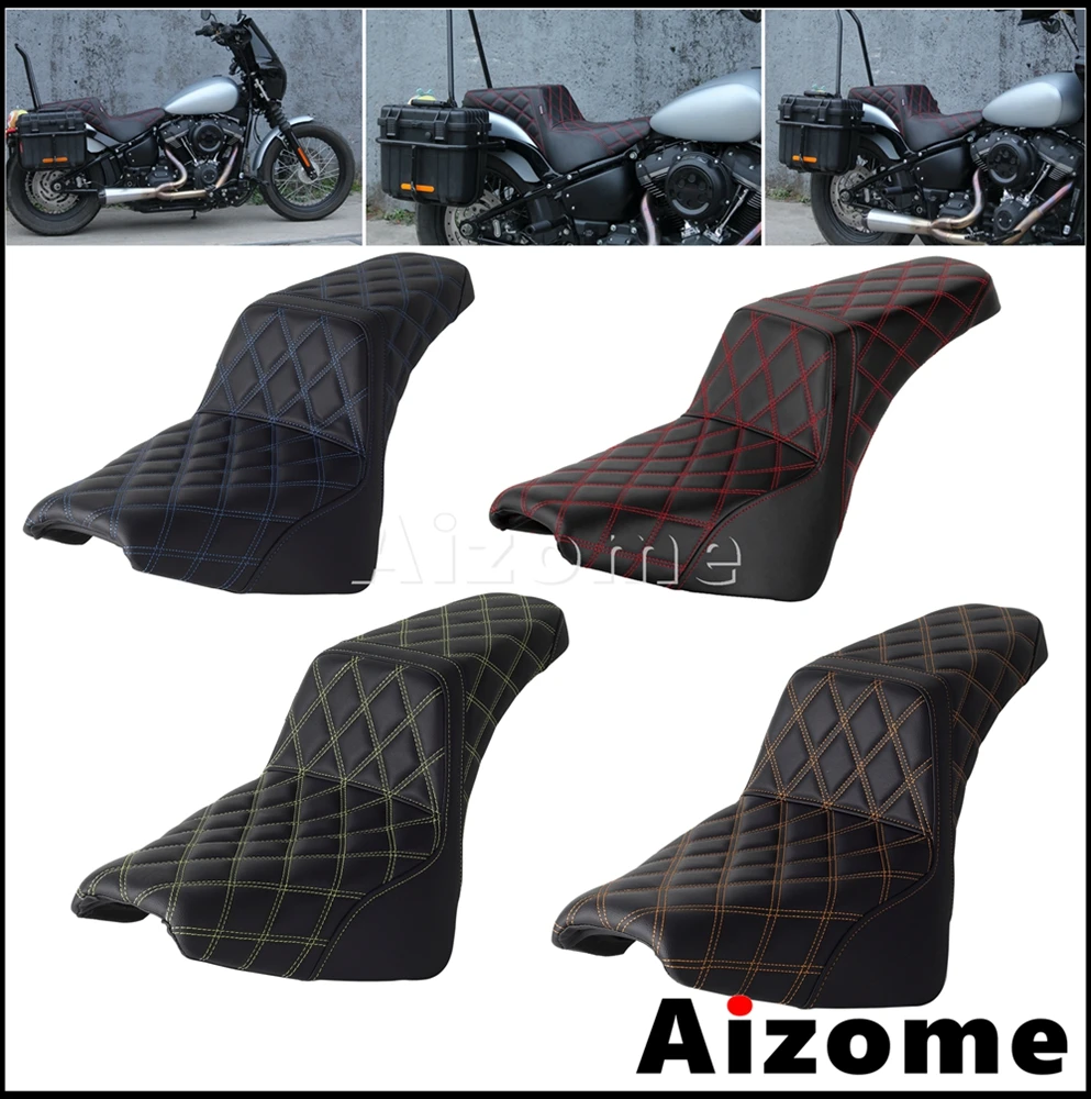 Driver Passenger Two Up Seat For Harley Softail Slim FLSL FXSL FXST Deluxe FLDE Standard FXST Heritage Classic Street Bob 18-24