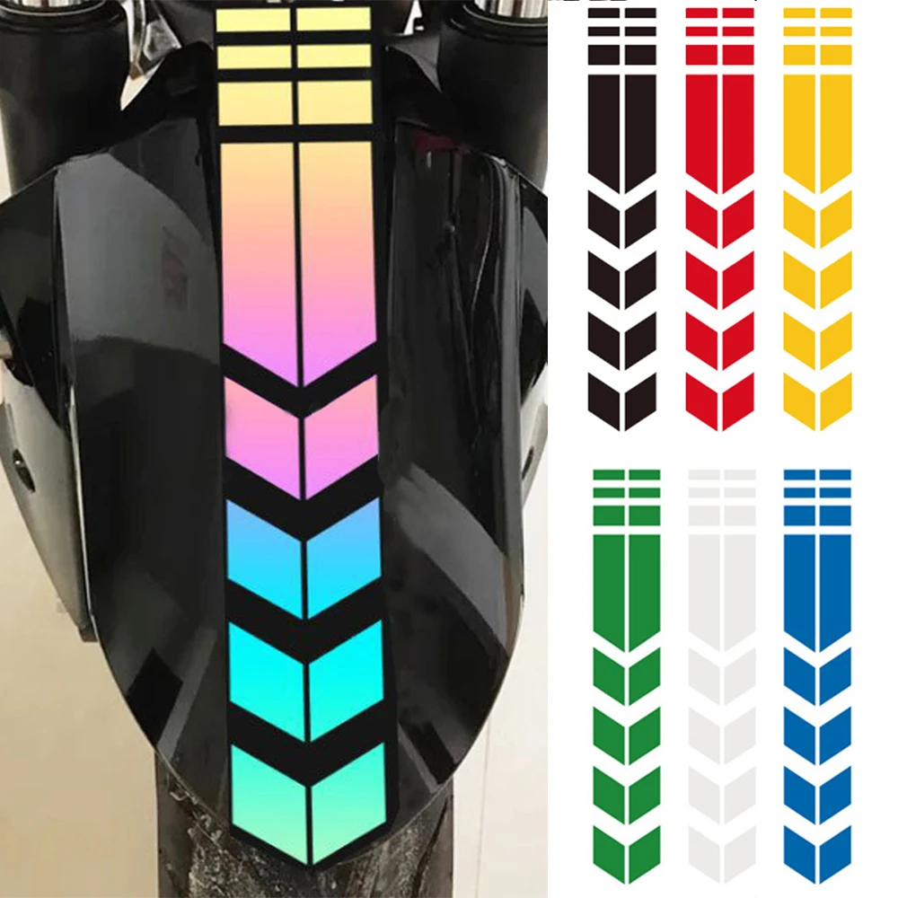 Motorcycle Arrow Stripe Stickers Fender Paste Universal Waterproof Oilproof Reflective Motorbike Tape Decal Moto Accessories