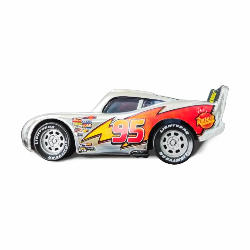 95 Lightning McQueen Silver Plating 1:55 Disney Pixar Cars Metal Diecast Car Toys Jackson Storm Mack Car Model Boy Birthday Gift