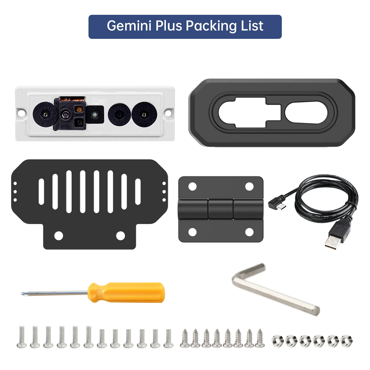 Câmera ORBBEC Gemini Plus ROS Robot SLAM Câmera de visão de carro inteligente