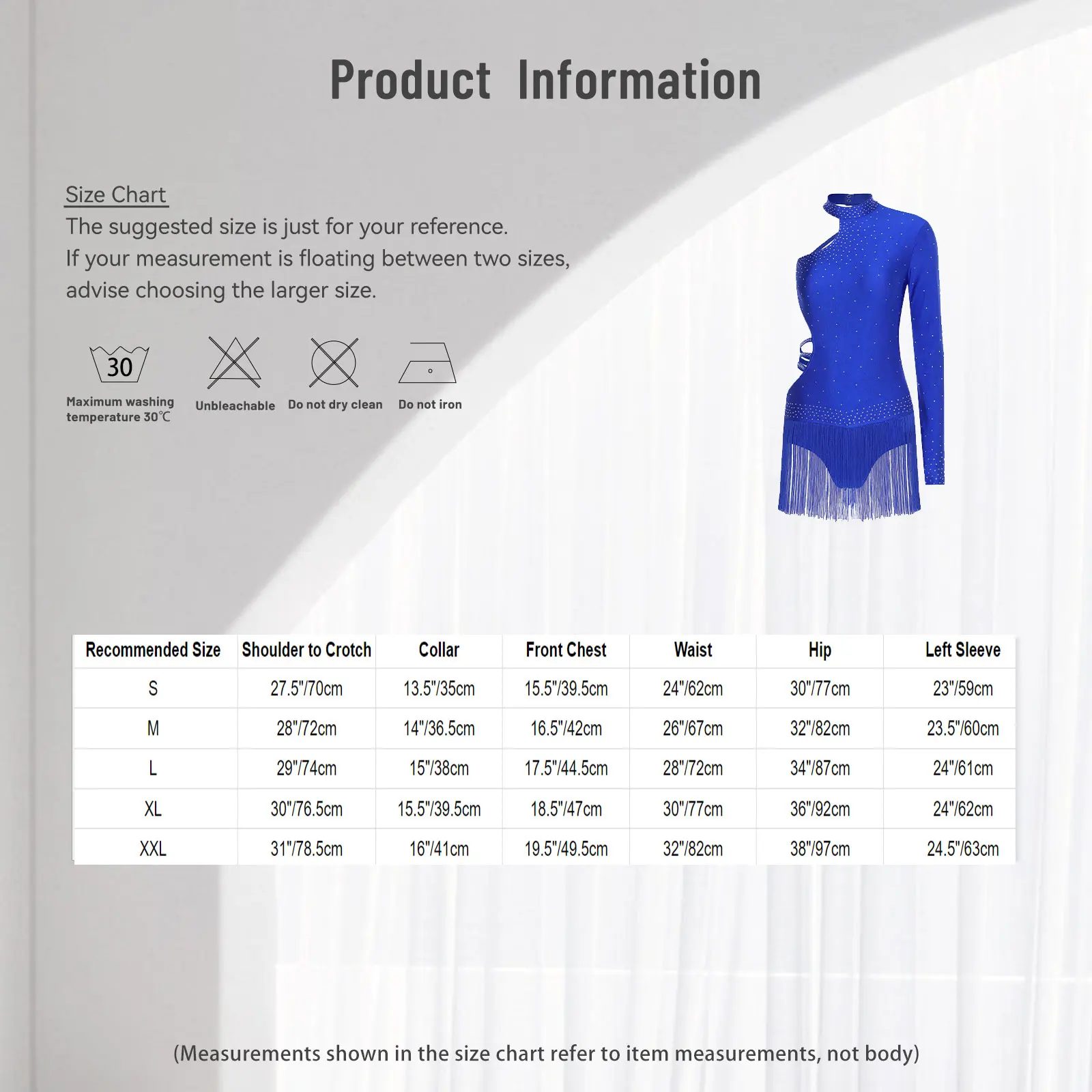 Womens Tango Latin dansvoorstelling kostuum enkele lange mouw taille te openen kruis bodysuit Cha-cha Samba schaatskostuum