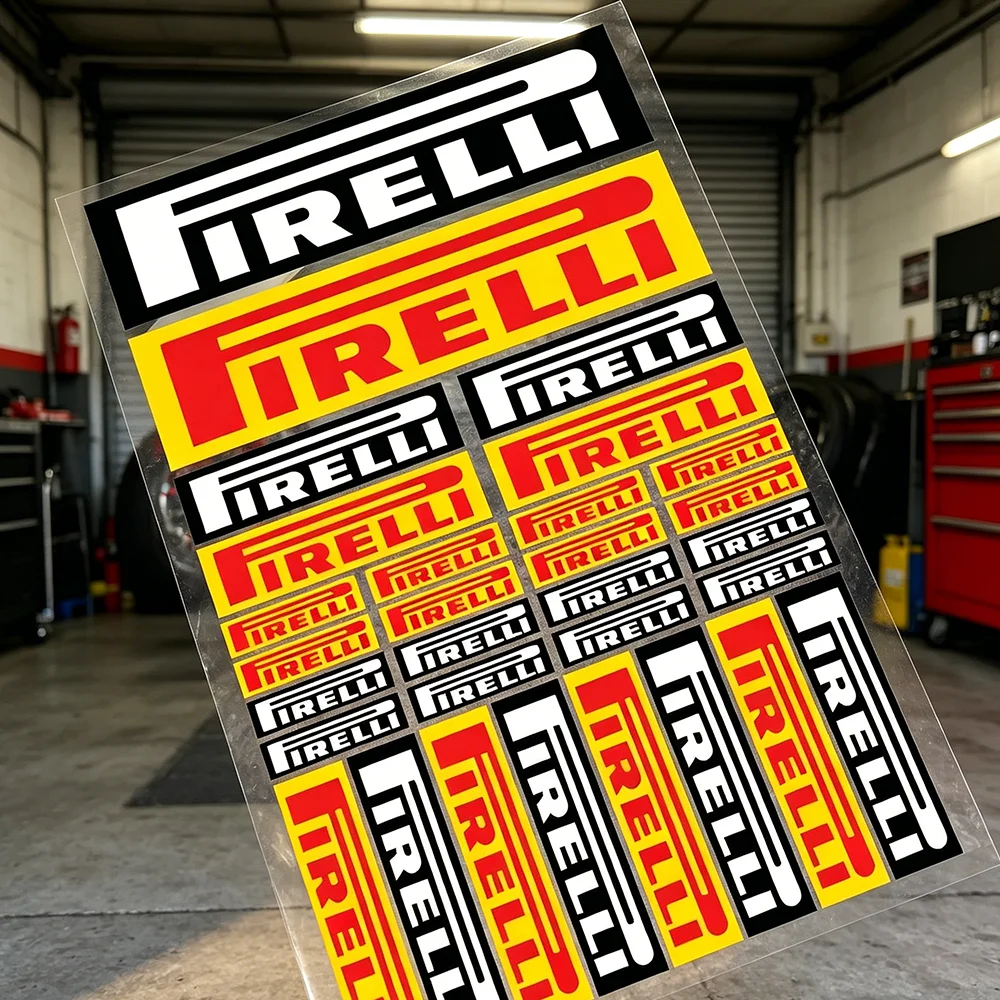 Pegatinas de vinilo PIRELLI para motocicleta, parachoques de coche, ventana, portátil, pared, accesorios de tuning