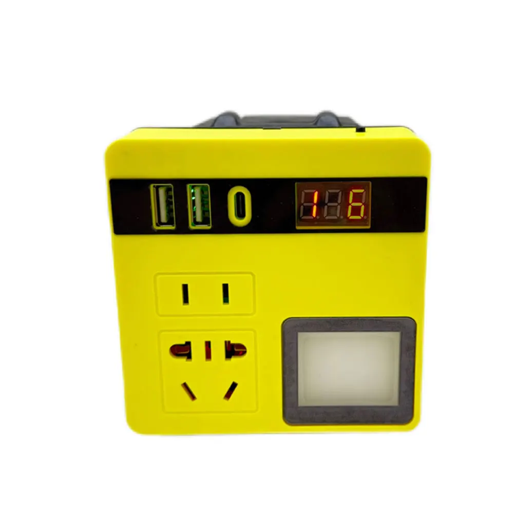 Inverter For Outdoor Activities 120W Inverter Lithium Battery Inverter With Integrated Light Feature Camping Equipment