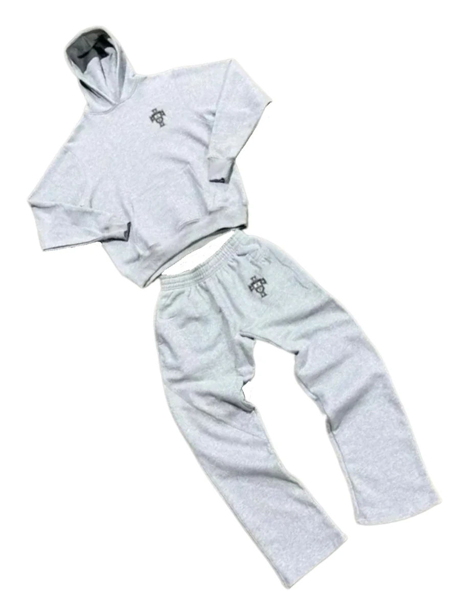 

Y2k Ретро персонализированный комплект с узором в виде крестового щита, мужская одежда, уличная одежда, толстовки, готические толстовки в стиле Харадзюку, спортивные штаны