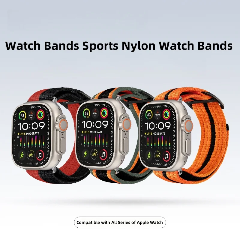 Trail loop For Apple Watch Ultra 2 Band 49mm 45mm 44mm 42mm 46mm 41mm Nylon bracelet correa iWatch Series 10 9 8 7 6 5 SE Strap