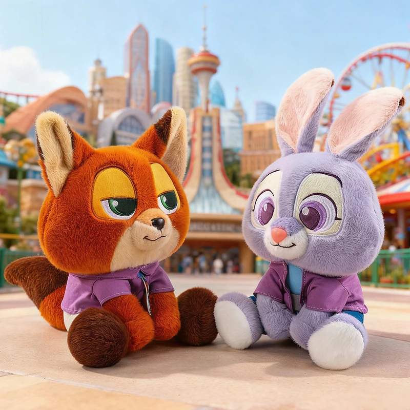 

Kawaii Zootopia Plush Toy Stuffed Doll Cute Animal Nick Judy Doll for Kids Birthday Gift Soft Cuddly Plushie Girls Bed Pillow